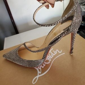 Christian Louboutin Silver Strap Heels